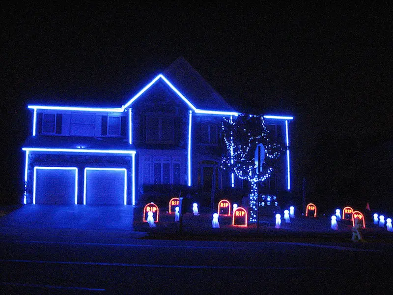 Blue LED outline